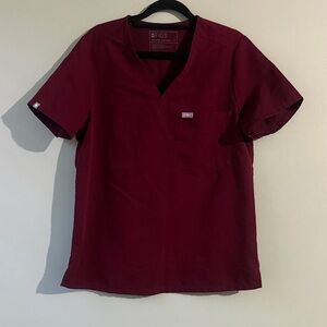 Figs women’s burgundy one pocket Catarina M